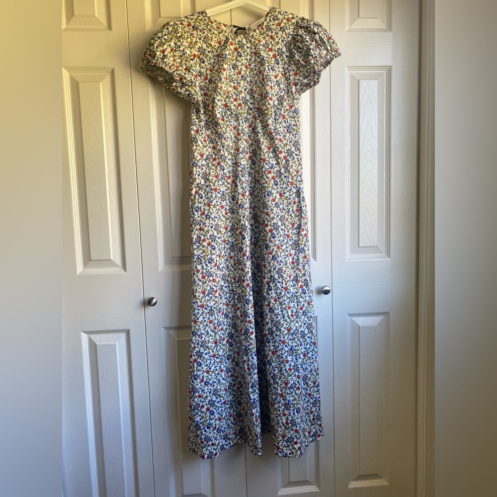 Doen Rhodia floral-print organic cotton-voile midi dress Size S - Picture 5 of 10